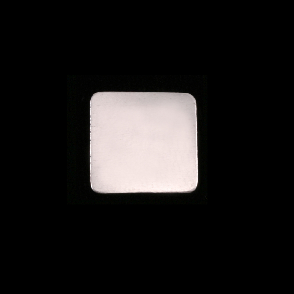 Metal Stamping Blanks Sterling Silver Rounded Square, 13mm (.51"), 24g